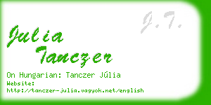 julia tanczer business card